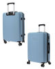 Immagine di FIAT 500 - TROLLEY CELESTE  IN ABS 4 RUOTE CON COMBINAZIONE TSA