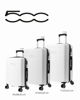 Immagine di FIAT 500 - TROLLEY BIANCO  IN ABS 4 RUOTE CON COMBINAZIONE TSA
