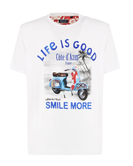 Immagine di T-SHIRT MM LIFE IS GOOD WHITE
