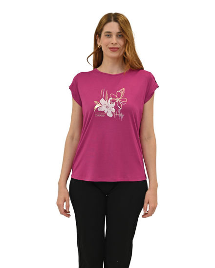 Immagine di T-SHIRT MM FLOWERS PURPLE