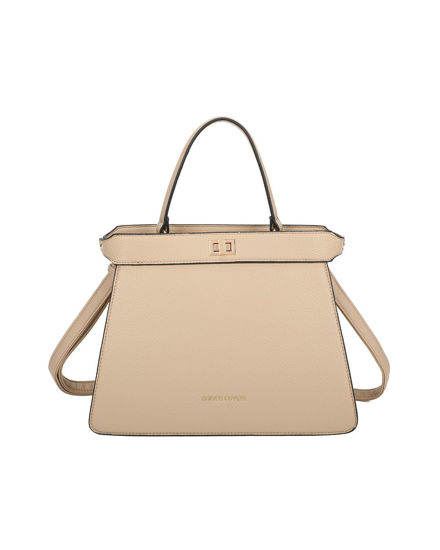 Immagine di ENRICO COVERI - Borsa a mano taupe con tasca posteriore e due scomparti interni, tracolla removibile