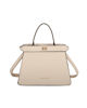 Immagine di ENRICO COVERI - Borsa a mano beige con tasca posteriore e due scomparti interni, tracolla removibile