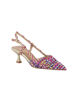 Immagine di MISS GLOBO - Décolleté slingback multicolor con sottopiede in VERA PELLE, tacco 5,5CM