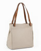 Immagine di DIVAS - Borsa shopping taupe tre scomparti VERA PELLE - MADE IN ITALY
