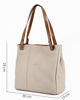 Immagine di DIVAS - Borsa shopping taupe tre scomparti VERA PELLE - MADE IN ITALY