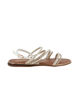 Immagine di MISS GLOBO - Sandalo slingback bianco con cinturini intrecciati e strass