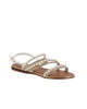 Immagine di MISS GLOBO - Sandalo slingback bianco con cinturini intrecciati e strass