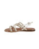 Immagine di MISS GLOBO - Sandalo slingback bianco con cinturini intrecciati e strass
