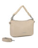 Immagine di NARDINI - Borsa a mano beige con nodo in strass sul manico e tracolla removibile