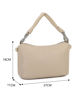 Immagine di NARDINI - Borsa a mano beige con nodo in strass sul manico e tracolla removibile