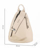 Immagine di RIFLE - Zaino beige con zip centrale e pulsante a chiusura