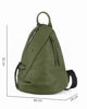 Immagine di RIFLE - Zaino verde con zip centrale e pulsante a chiusura