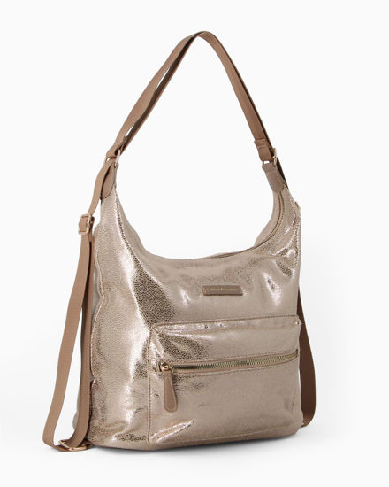 Immagine di CORTINA POLO STYLE - Borsa/zaino oro con tasca frontale