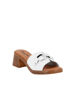 Immagine di LA MOVIDA - Ciabatta bianco in VERA PELLE con morsetto, tacco 5CM - MADE IN ITALY