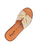 Immagine di LA MOVIDA - Ciabatta beige con sottopiede in VERA PELLE e morsetto sulla fascia, MADE IN ITALY