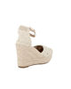 Immagine di MISS GLOBO - Espadrillas beige con cinturino alla caviglia, zeppa 10CM