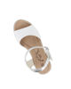 Immagine di MISS GLOBO - Sandalo platform bianco e argento con sottopiede in memory soft e cinturino alla caviglia, tacco 3,5CM