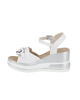 Immagine di MISS GLOBO - Sandalo platform bianco con sottopiede in memory soft e catena, tacco 7CM
