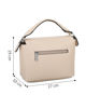 Immagine di NARDINI - Borsa un manico taupe con patta diagonale e tasca posteriore, tracolla removibile