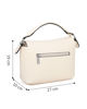 Immagine di NARDINI - Borsa un manico beige con patta diagonale e tasca posteriore, tracolla removibile