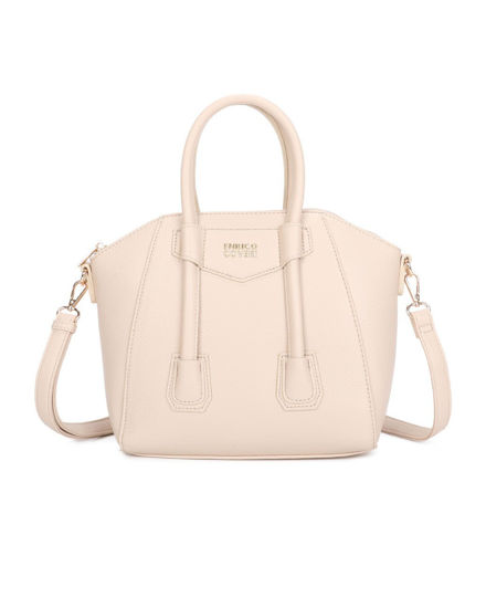 Immagine di ENRICO COVERI - Borsa a due manici beige, tracolla removibile