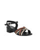 Immagine di ELLEN BLAKE - Sandalo nero in VERA PELLE con cinturini incrociati, tacco 3,5CM