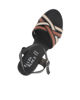 Immagine di ELLEN BLAKE - Sandalo nero in VERA PELLE con cinturini incrociati, tacco 3,5CM