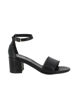 Immagine di ELLEN BLAKE - Sandalo nero in VERA PELLE con fascia intrecciata e cinturino alla caviglia, tacco 5,5CM