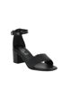 Immagine di ELLEN BLAKE - Sandalo nero in VERA PELLE con fascia intrecciata e cinturino alla caviglia, tacco 5,5CM