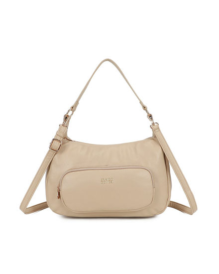 Immagine di ENRICO COVERI - Borsa a spalla taupe con tasca frontale , tracolla removibie
