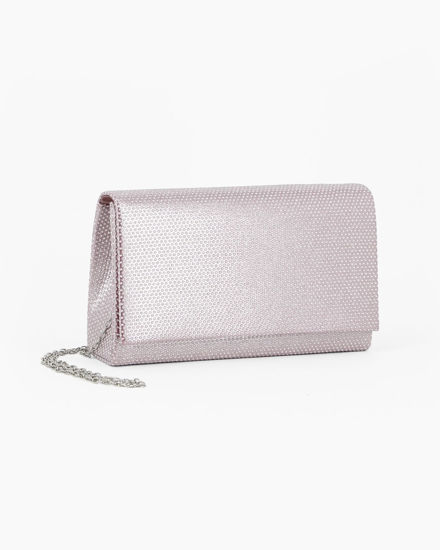 Immagine di DIVAS - Pochette rosa con patta tutta strass