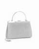 Immagine di DIVAS - Pochette argento in lurex con chiusra a scatto, tracolla removibile