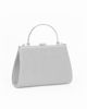 Immagine di DIVAS - Pochette argento in lurex con chiusra a scatto, tracolla removibile