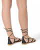 Immagine di MISS GLOBO - Sandalo nero infradito lace-up, MADE IN ITALY