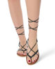 Immagine di MISS GLOBO - Sandalo nero infradito lace-up, MADE IN ITALY