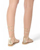 Immagine di MISS GLOBO - Sandalo platino infradito lace-up, MADE IN ITALY