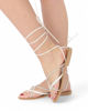 Immagine di MISS GLOBO - Sandalo bianco infradito lace-up, MADE IN ITALY