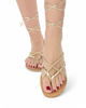 Immagine di MISS GLOBO - Sandalo platino infradito lace-up, MADE IN ITALY