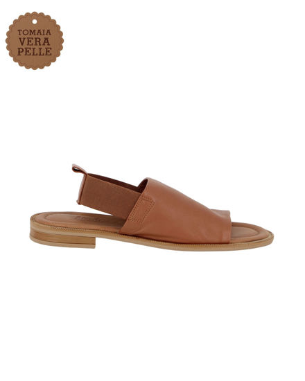 Immagine di MISS GLOBO - Sandalo camel in VERA PELLE
