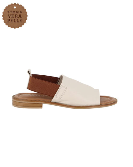 Immagine di MISS GLOBO - Sandalo beige in VERA PELLE