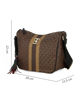 Immagine di JUST GOLF - Tracolla mezzaluna testa moro con logo metallico frontale e pennacchio a frange multicolor