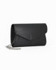 Immagine di DIVAS - Pochette nera  in luex con patta, tracolla removibile