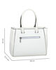 Immagine di NARDINI - Borsa due manici bianca con tasca posteriore e tre scomparti interni, tracolla removibile
