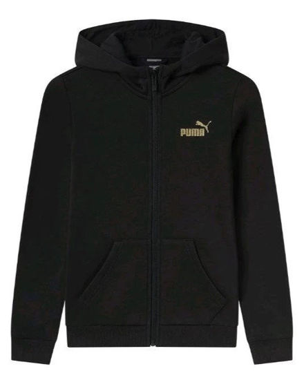 Immagine di PUMA - FELPA CON CAPPUCCIO NERA ESS+GLITTER FZ HD FL JUNIOR - 684774-01