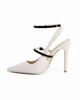 Immagine di SOLO SOPRANI COUTURE - Décolleté slingback nude con doppio cinturino frontale nero, tacco 10,5CM