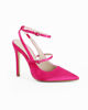 Immagine di SOLO SOPRANI COUTURE - Décolleté slingback fucsia fluo in raso con doppio cinturino frontale, tacco 10,5CM