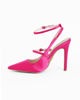 Immagine di SOLO SOPRANI COUTURE - Décolleté slingback fucsia fluo in raso con doppio cinturino frontale, tacco 10,5CM