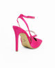 Immagine di SOLO SOPRANI COUTURE - Décolleté slingback fucsia fluo in raso con doppio cinturino frontale, tacco 10,5CM