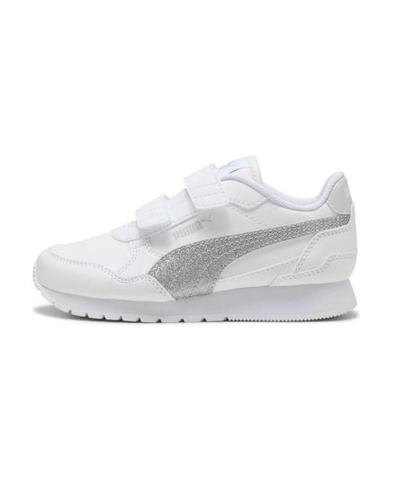 Immagine di PUMA - SCARPA ST RUNNER V4 SL GLITTER PS BIANCA E ARGENTO, NUMERATA 28/35 - 401587-01