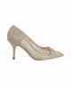 Immagine di SOLO SOPRANI COUTURE - Décolleté beige in pizzo con pietre e strass sulla punta, tacco 8,5CM